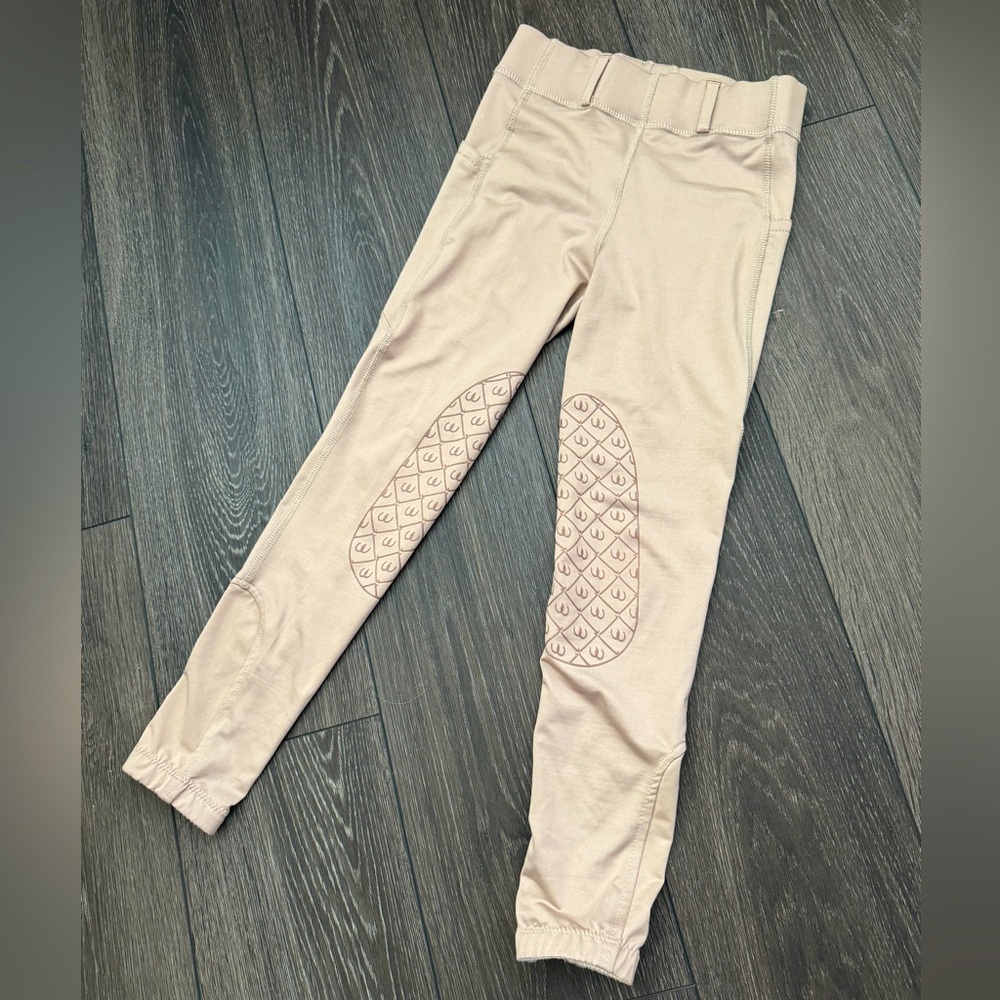 Ovation Girls Equestrian Breeches Riding Pants Beige Large 12